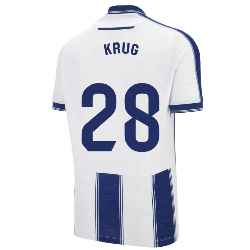 Danxen Herren Martín Krug #28 Marine Weiß Auswärtstrikot Trikot 2025/26 T-Shirt Österreich
