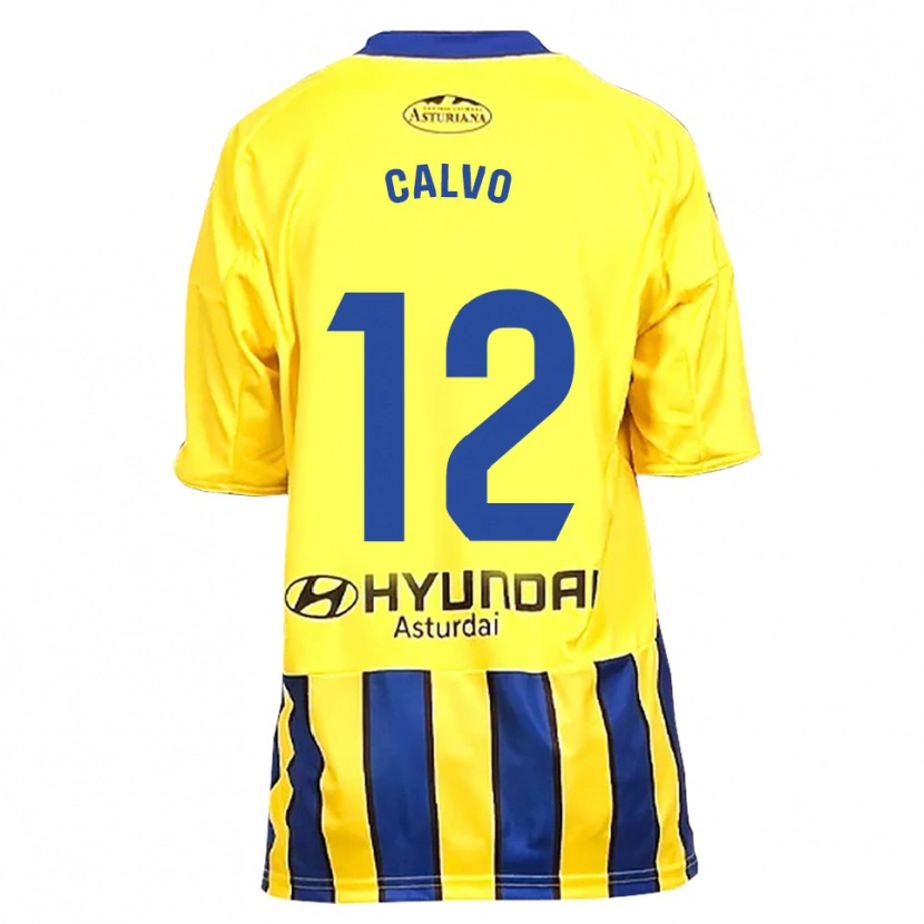 Danxen Herren Dani Calvo #12 Gelb Blau Auswärtstrikot Trikot 2025/26 T-Shirt Österreich