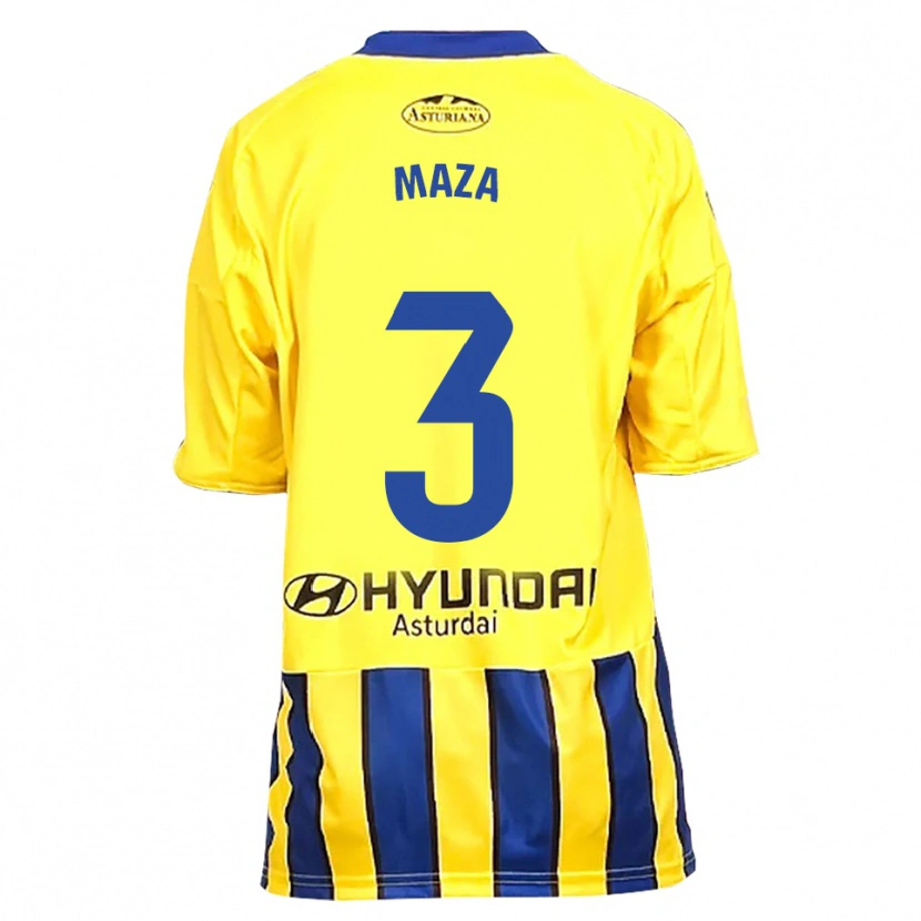 Danxen Herren Óscar Maza #3 Gelb Blau Auswärtstrikot Trikot 2025/26 T-Shirt Österreich