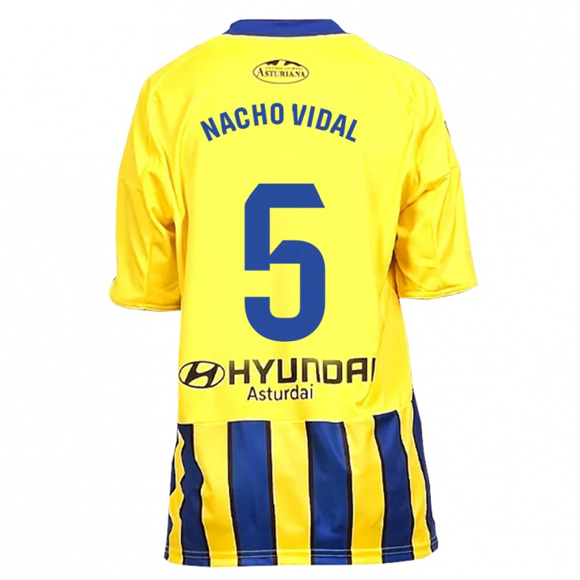 Danxen Herren Nacho Vidal #5 Gelb Blau Auswärtstrikot Trikot 2025/26 T-Shirt Österreich