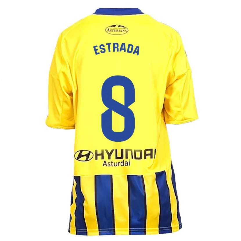 Danxen Herren Nacho Estrada #8 Gelb Blau Auswärtstrikot Trikot 2025/26 T-Shirt Österreich