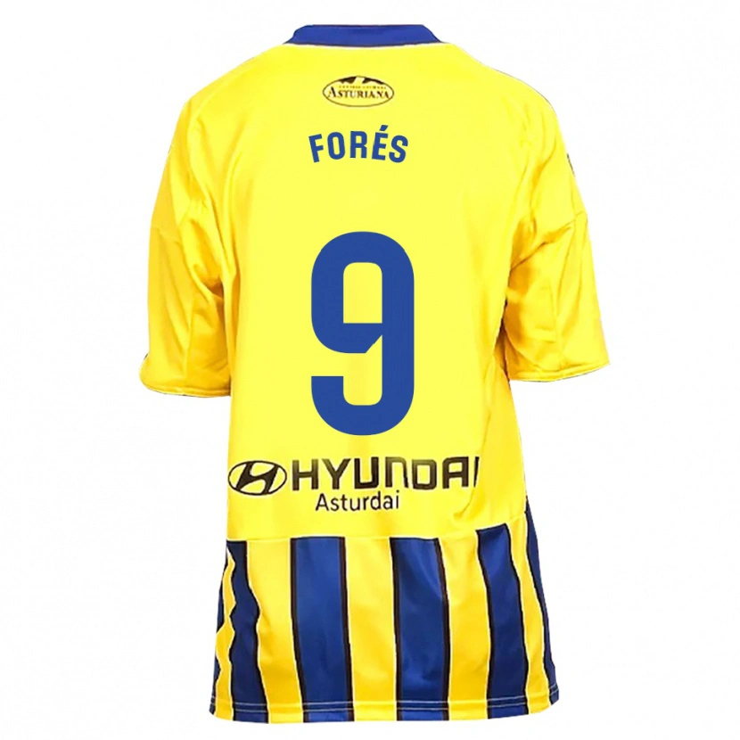 Danxen Herren Álex Forés #9 Gelb Blau Auswärtstrikot Trikot 2025/26 T-Shirt Österreich