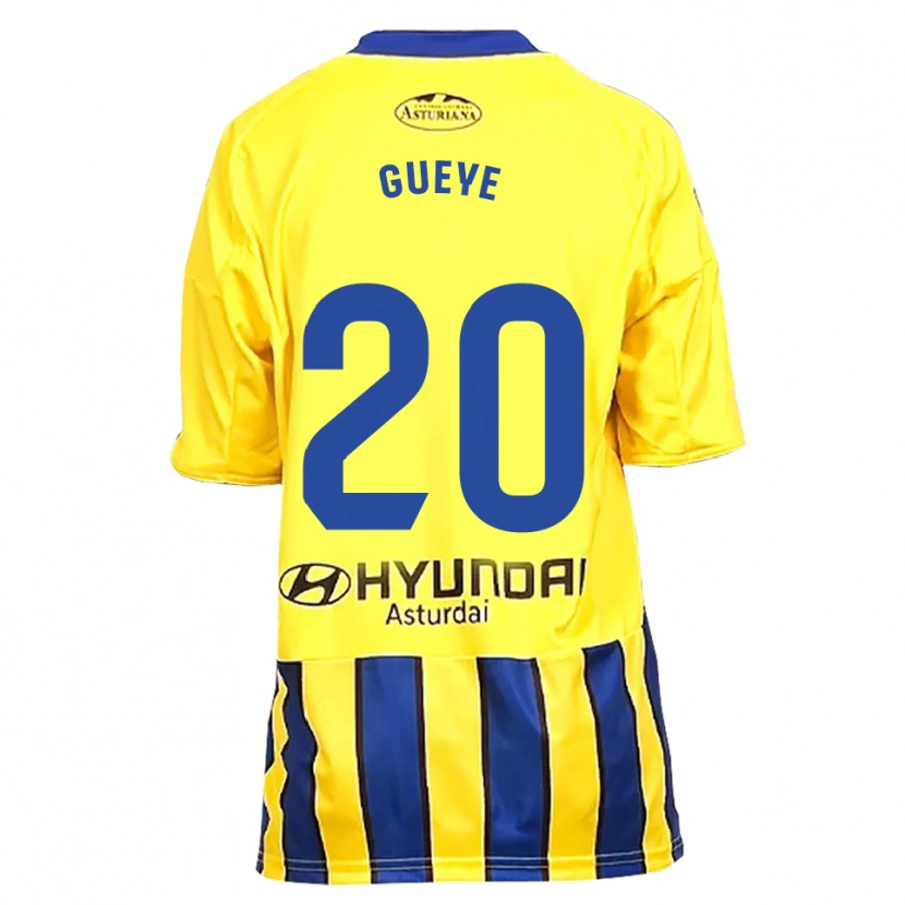 Danxen Herren Lamine Gueye #20 Gelb Blau Auswärtstrikot Trikot 2025/26 T-Shirt Österreich
