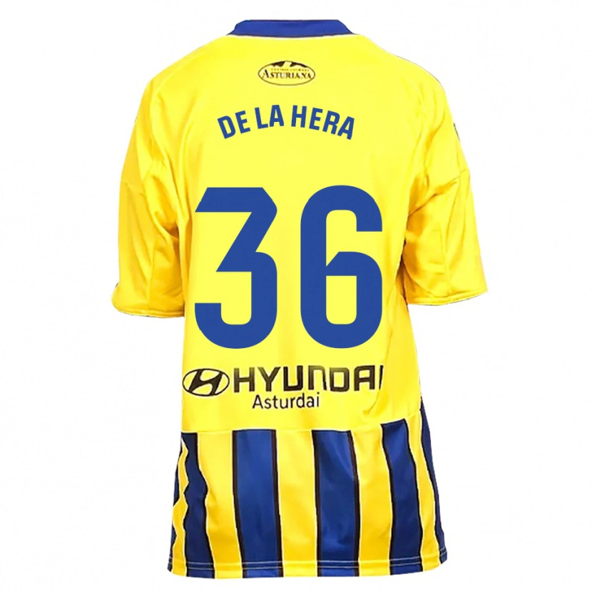 Danxen Herren Óscar De La Hera #36 Gelb Blau Auswärtstrikot Trikot 2025/26 T-Shirt Österreich