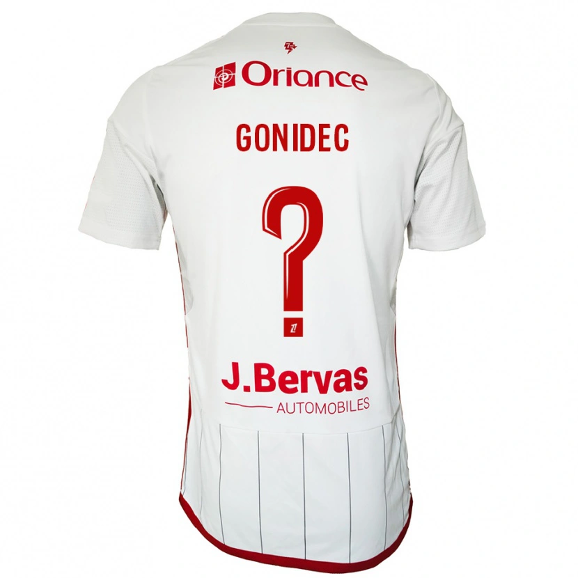 Danxen Herren Sandy Gonidec #0 Weiß Rot Auswärtstrikot Trikot 2025/26 T-Shirt Österreich