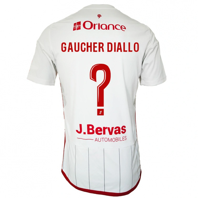 Danxen Herren Coumba Gaucher Diallo #0 Weiß Rot Auswärtstrikot Trikot 2025/26 T-Shirt Österreich