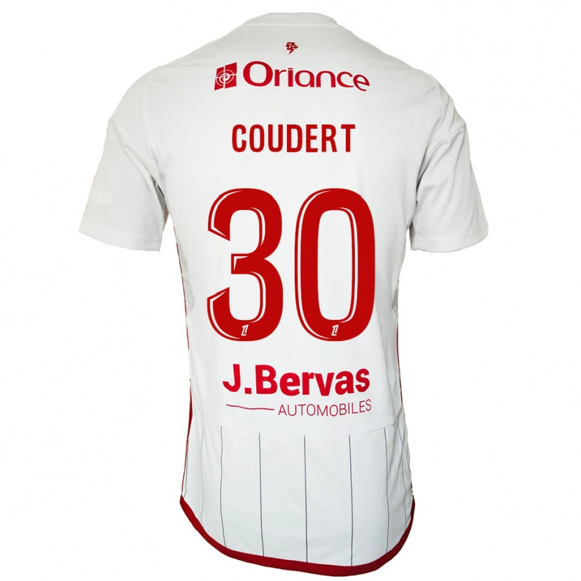 Danxen Herren Grégoire Coudert #30 Weiß Rot Auswärtstrikot Trikot 2025/26 T-Shirt Österreich