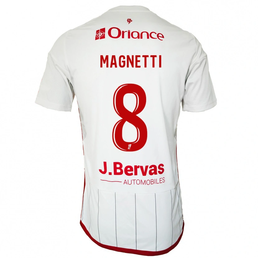 Danxen Herren Hugo Magnetti #8 Weiß Rot Auswärtstrikot Trikot 2025/26 T-Shirt Österreich