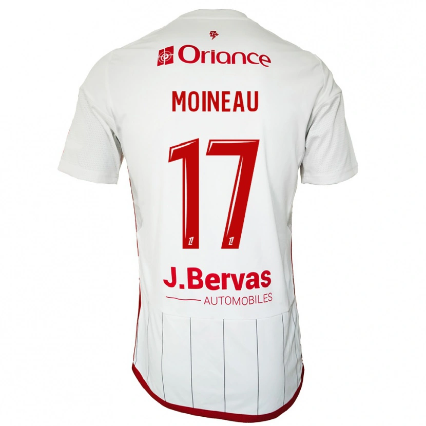 Danxen Herren Nathan Moineau #17 Weiß Rot Auswärtstrikot Trikot 2025/26 T-Shirt Österreich