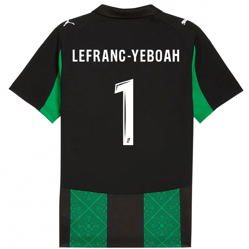 Danxen Herren Daïvy Lefranc-Yeboah #1 Schwarz Grün Auswärtstrikot Trikot 2025/26 T-Shirt Österreich
