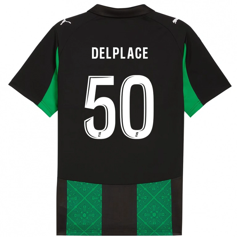 Danxen Herren Adam Delplace #50 Schwarz Grün Auswärtstrikot Trikot 2025/26 T-Shirt Österreich