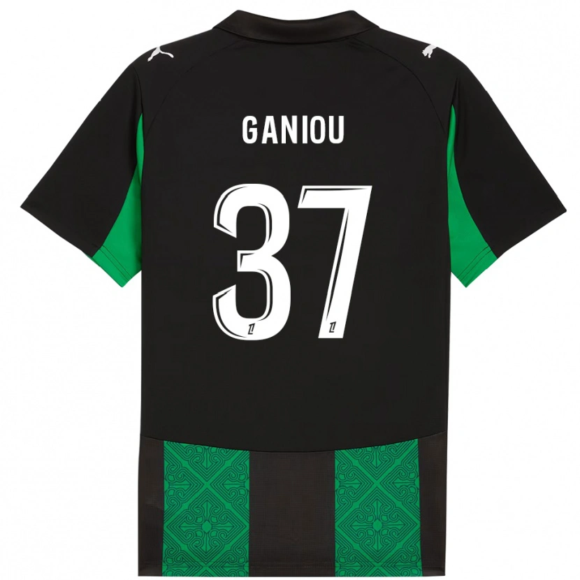 Danxen Herren Ismaëlo Ganiou #37 Schwarz Grün Auswärtstrikot Trikot 2025/26 T-Shirt Österreich