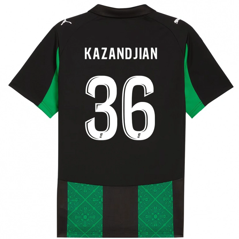 Danxen Herren Lara Kazandjian #36 Schwarz Grün Auswärtstrikot Trikot 2025/26 T-Shirt Österreich