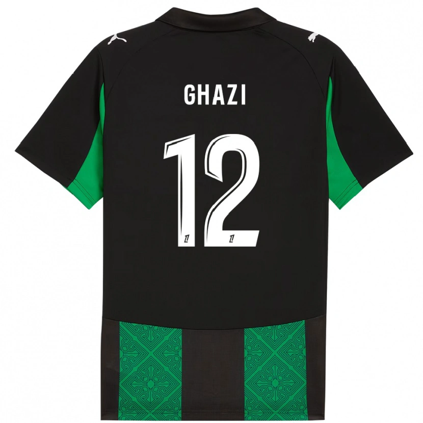 Danxen Herren Ali Ghazi #12 Schwarz Grün Auswärtstrikot Trikot 2025/26 T-Shirt Österreich