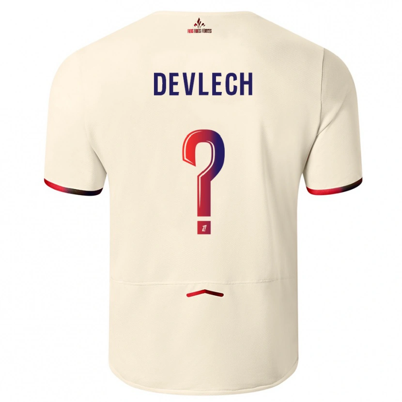 Danxen Herren Gwenaëlle Devleesschauwer #0 Cremeweiß Rot Auswärtstrikot Trikot 2025/26 T-Shirt Österreich