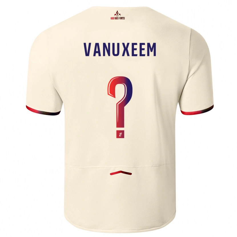 Danxen Herren Joséphine Vanuxeem #0 Cremeweiß Rot Auswärtstrikot Trikot 2025/26 T-Shirt Österreich