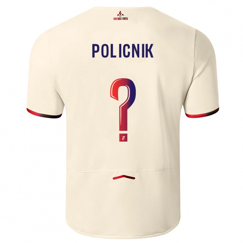 Danxen Herren Valéryane Policnik #0 Cremeweiß Rot Auswärtstrikot Trikot 2025/26 T-Shirt Österreich