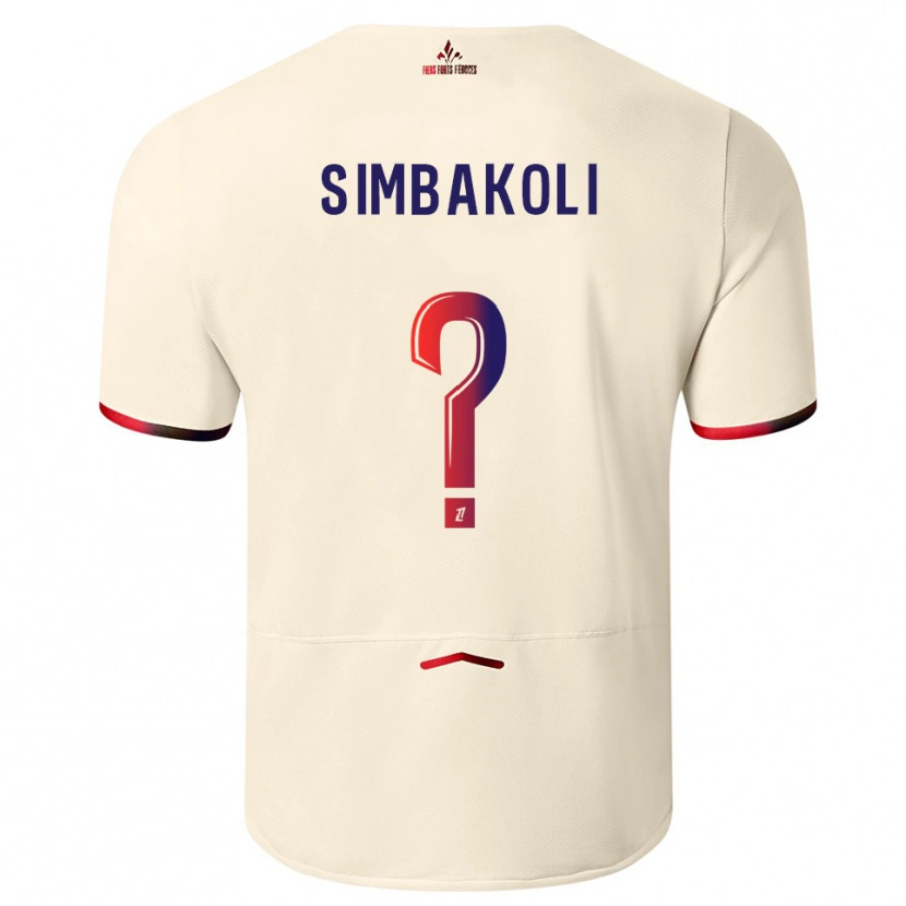 Danxen Herren Mamadou Simbakoli #0 Cremeweiß Rot Auswärtstrikot Trikot 2025/26 T-Shirt Österreich