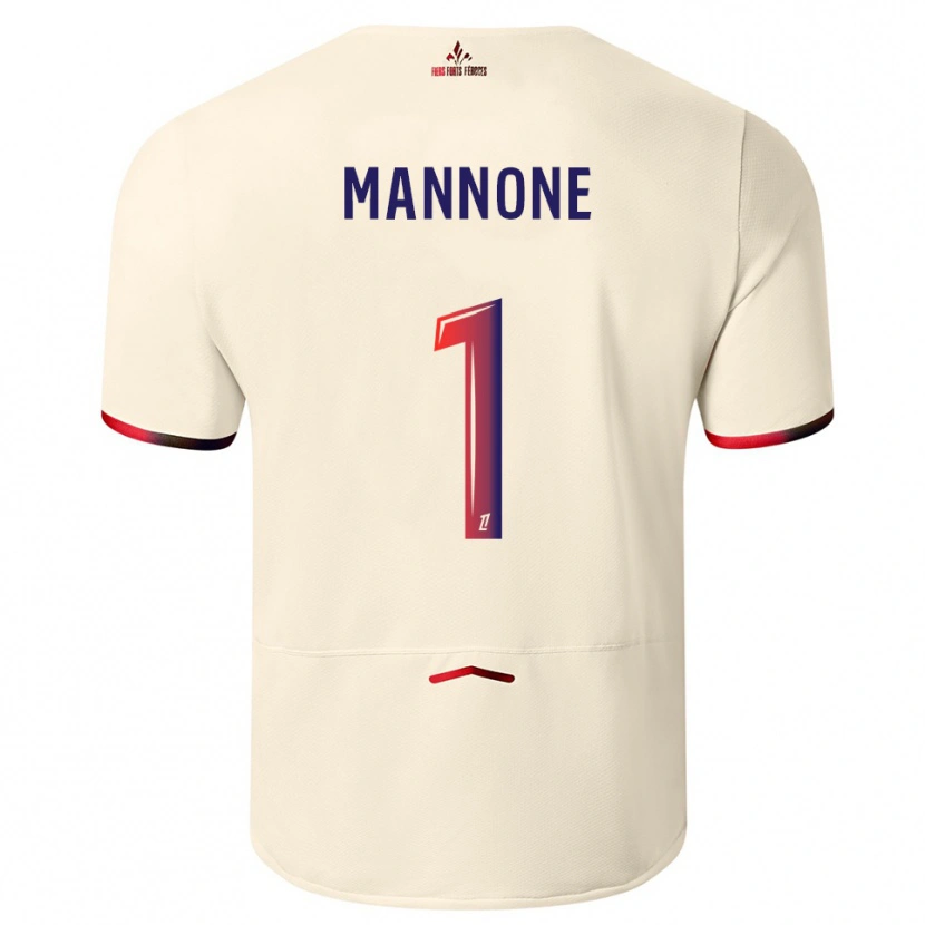 Danxen Herren Vito Mannone #1 Cremeweiß Rot Auswärtstrikot Trikot 2025/26 T-Shirt Österreich