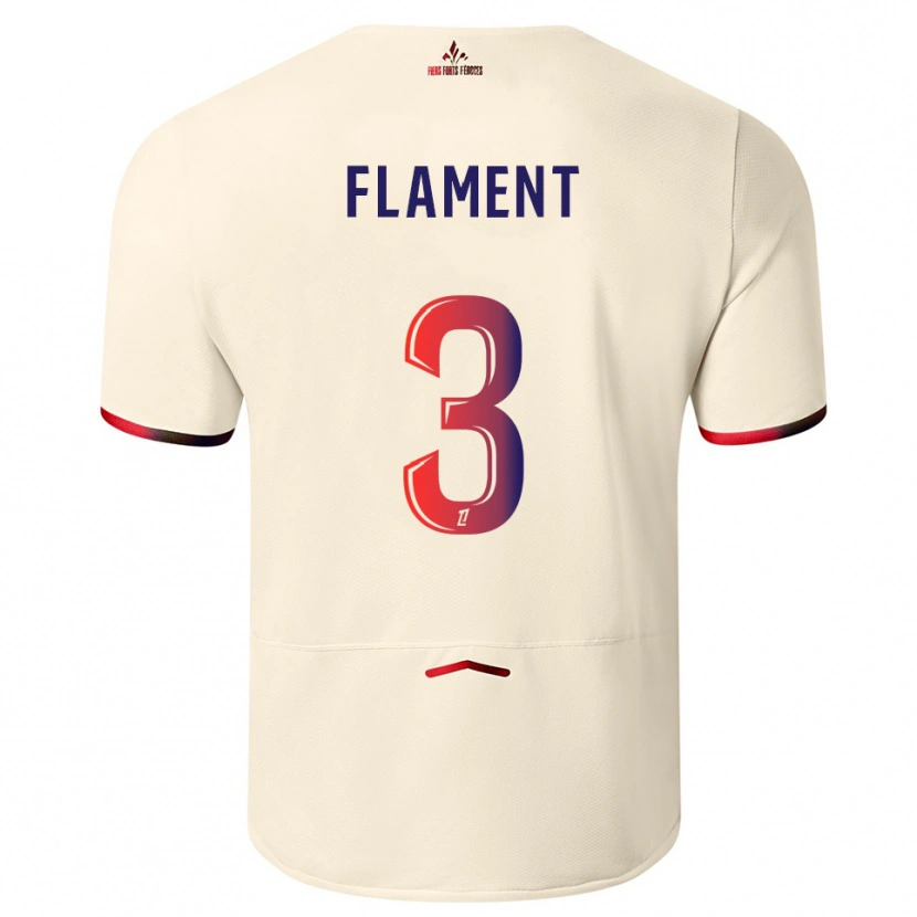 Danxen Herren Corentin Flament #3 Cremeweiß Rot Auswärtstrikot Trikot 2025/26 T-Shirt Österreich