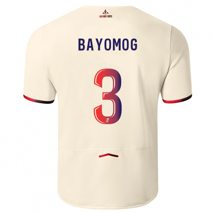 Danxen Herren Hugo Bayomog #3 Cremeweiß Rot Auswärtstrikot Trikot 2025/26 T-Shirt Österreich