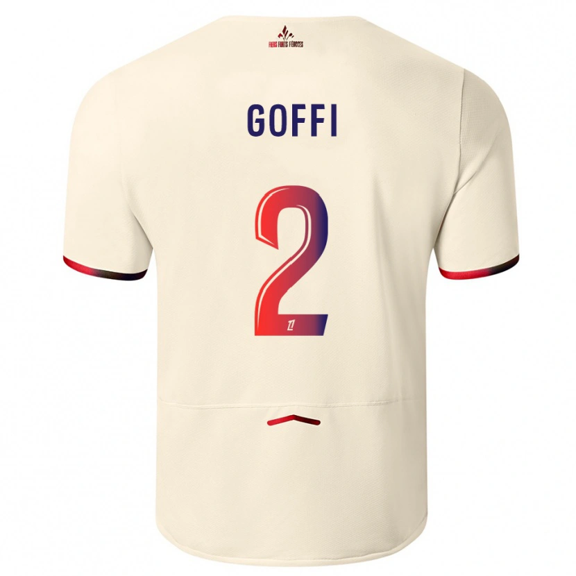 Danxen Herren Maxima Goffi #2 Cremeweiß Rot Auswärtstrikot Trikot 2025/26 T-Shirt Österreich