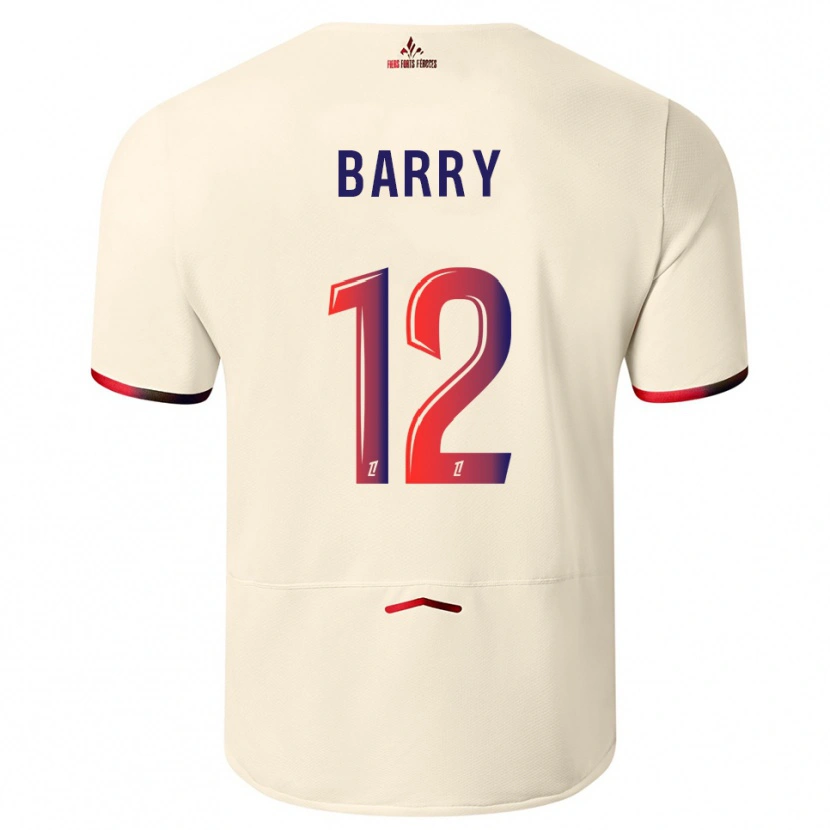 Danxen Herren Léo Barry #12 Cremeweiß Rot Auswärtstrikot Trikot 2025/26 T-Shirt Österreich