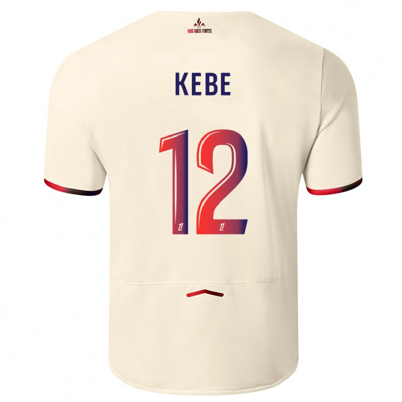 Danxen Herren Hamadi Kebe #12 Cremeweiß Rot Auswärtstrikot Trikot 2025/26 T-Shirt Österreich