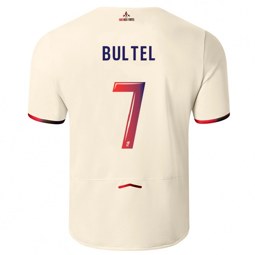 Danxen Herren Ludivine Bultel #7 Cremeweiß Rot Auswärtstrikot Trikot 2025/26 T-Shirt Österreich
