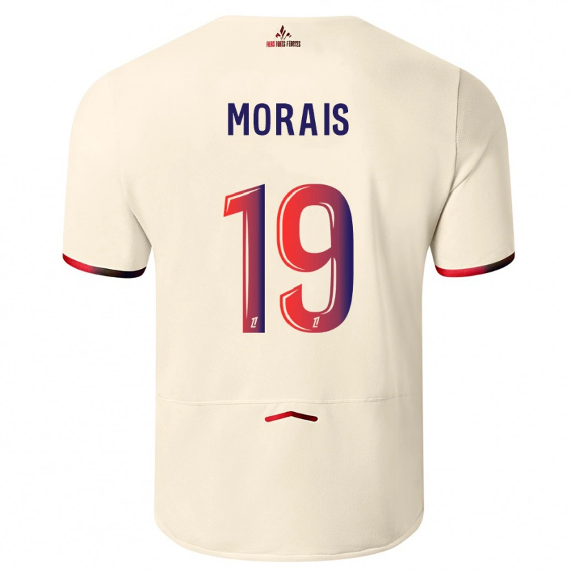 Danxen Herren Tiago Morais #19 Cremeweiß Rot Auswärtstrikot Trikot 2025/26 T-Shirt Österreich