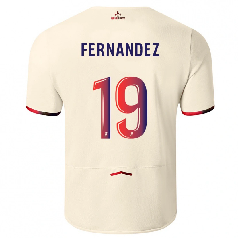 Danxen Herren Matías Fernández-Pardo #19 Cremeweiß Rot Auswärtstrikot Trikot 2025/26 T-Shirt Österreich