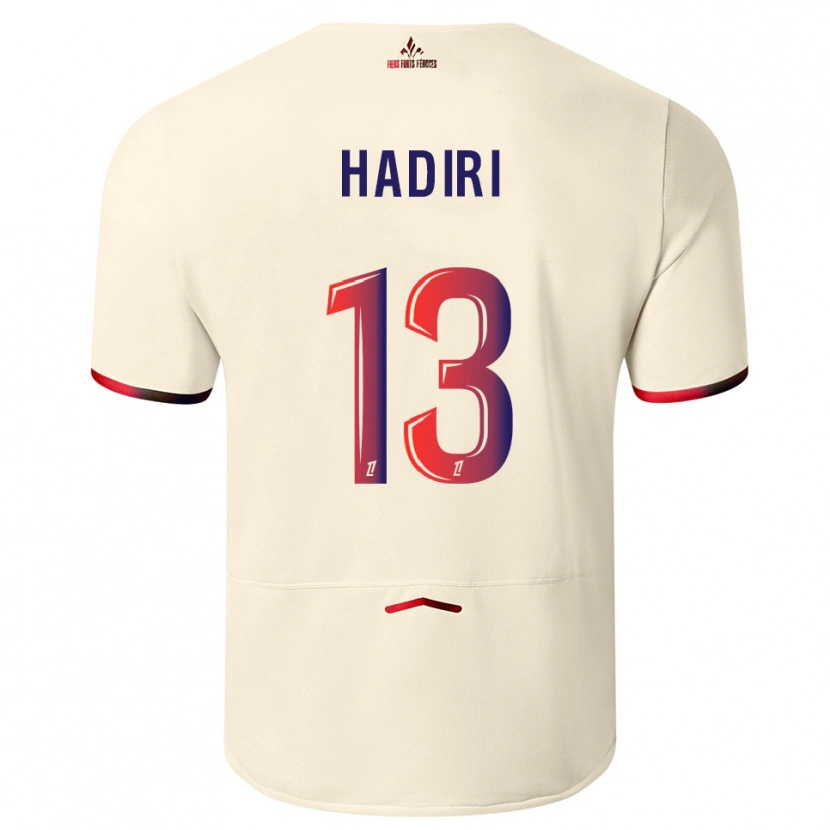 Danxen Herren Elias Hadiri #13 Cremeweiß Rot Auswärtstrikot Trikot 2025/26 T-Shirt Österreich
