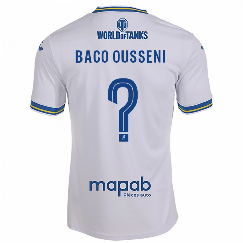 Danxen Herren Timothée Baco Ousseni #0 Weiß Himmelblau Auswärtstrikot Trikot 2025/26 T-Shirt Österreich
