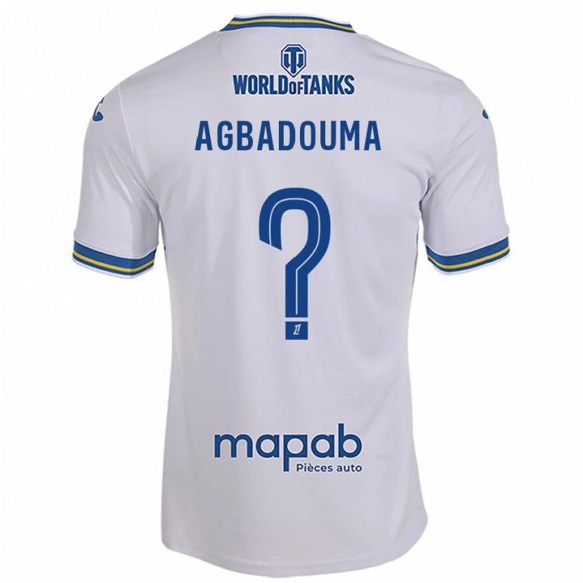 Danxen Herren Mathys Agbadouma #0 Weiß Himmelblau Auswärtstrikot Trikot 2025/26 T-Shirt Österreich