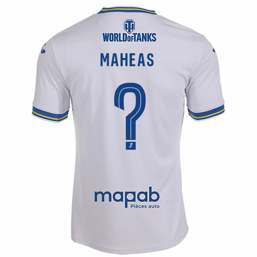 Danxen Herren Paul Maheas #0 Weiß Himmelblau Auswärtstrikot Trikot 2025/26 T-Shirt Österreich