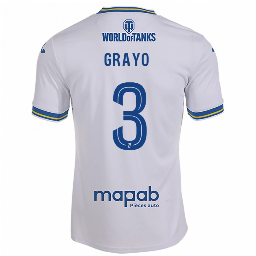 Danxen Herren Maïna Grayo #3 Weiß Himmelblau Auswärtstrikot Trikot 2025/26 T-Shirt Österreich