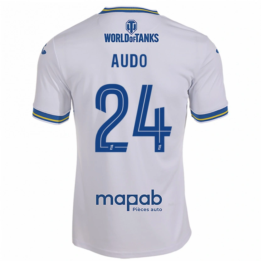 Danxen Herren Noémie Audo #24 Weiß Himmelblau Auswärtstrikot Trikot 2025/26 T-Shirt Österreich