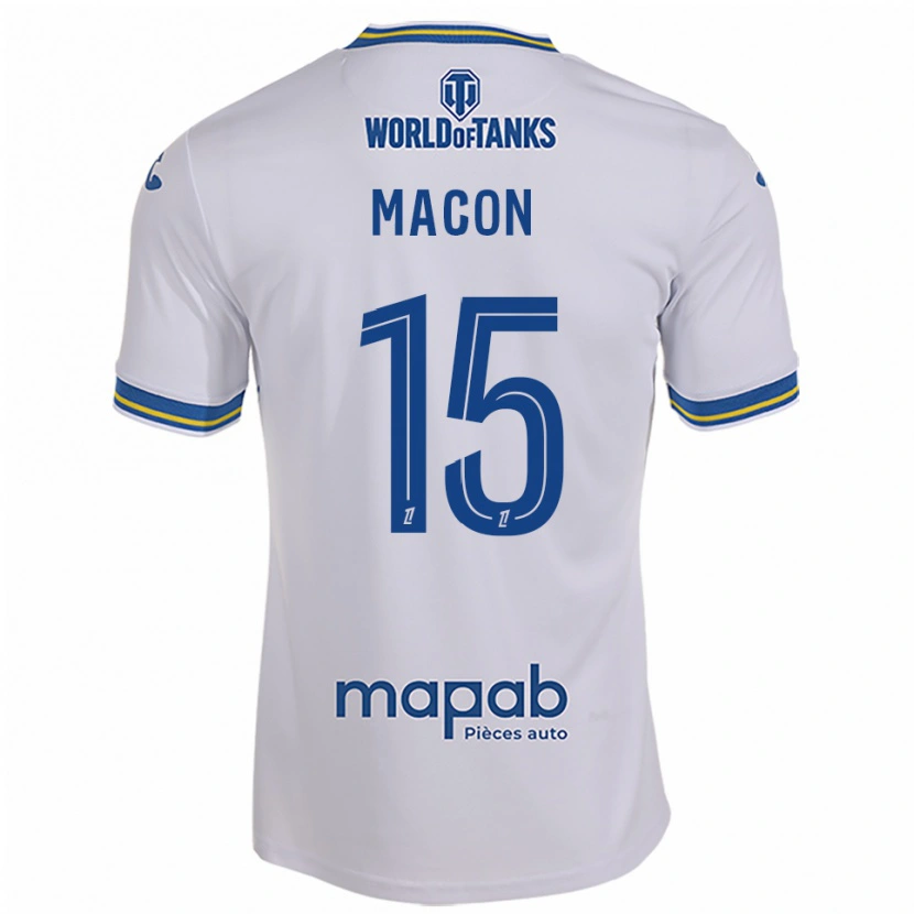 Danxen Herren Baptiste Macon #15 Weiß Himmelblau Auswärtstrikot Trikot 2025/26 T-Shirt Österreich