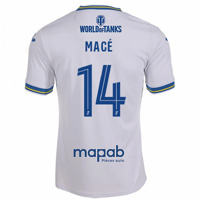 Danxen Herren Marine Macé #14 Weiß Himmelblau Auswärtstrikot Trikot 2025/26 T-Shirt Österreich