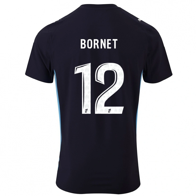 Danxen Herren Camille Bornet #12 Schwarz Himmelblau Auswärtstrikot Trikot 2025/26 T-Shirt Österreich