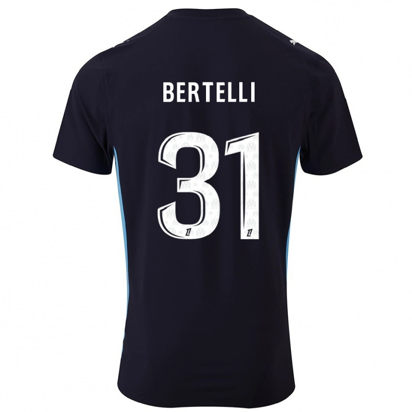 Danxen Herren Ugo Bertelli #31 Schwarz Himmelblau Auswärtstrikot Trikot 2025/26 T-Shirt Österreich