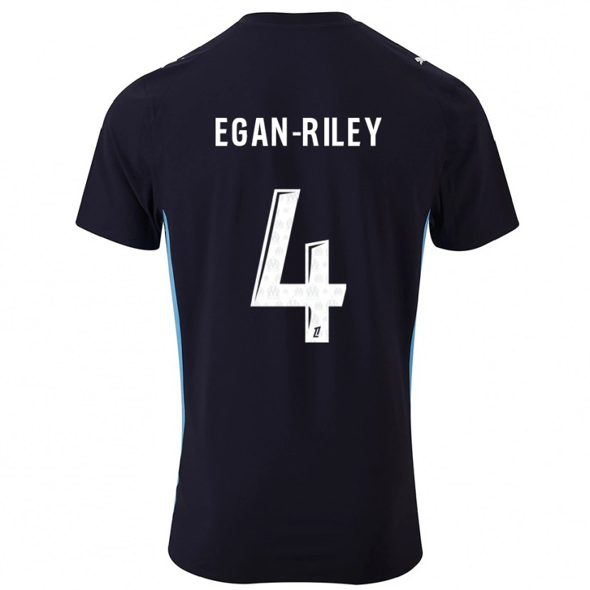 Danxen Herren Cj Egan-Riley #4 Schwarz Himmelblau Auswärtstrikot Trikot 2025/26 T-Shirt Österreich