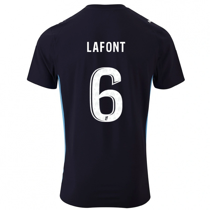 Danxen Herren Gaël Lafont #6 Schwarz Himmelblau Auswärtstrikot Trikot 2025/26 T-Shirt Österreich
