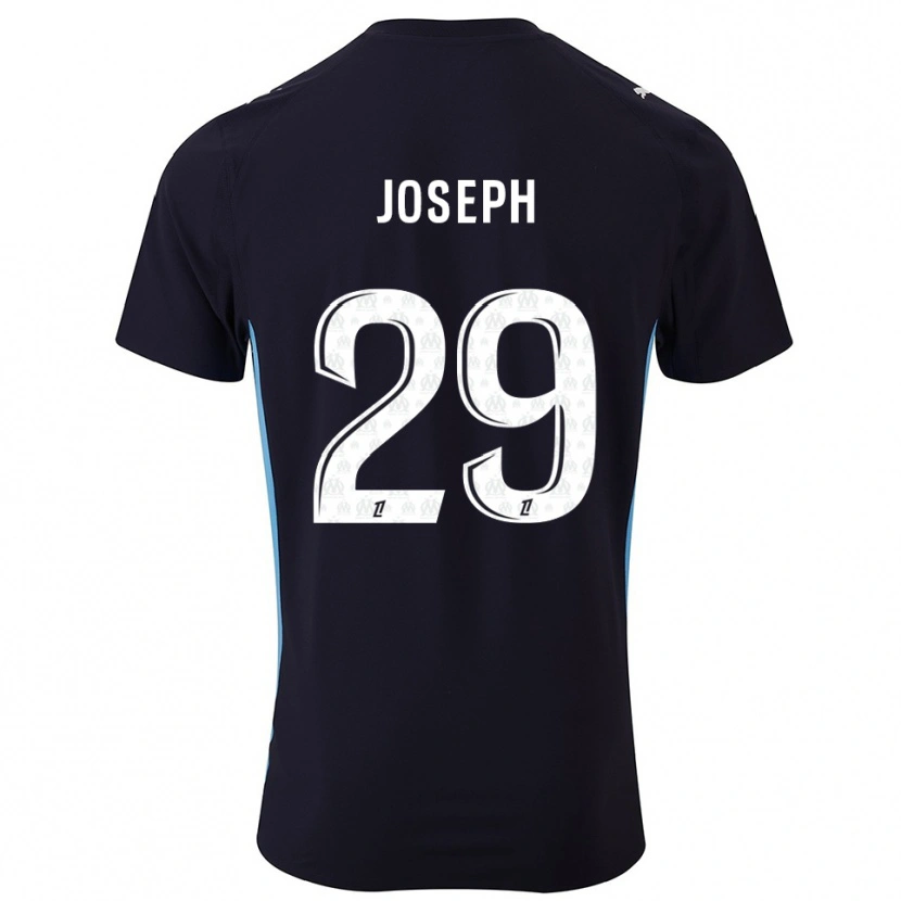 Danxen Herren Darlina Joseph #29 Schwarz Himmelblau Auswärtstrikot Trikot 2025/26 T-Shirt Österreich