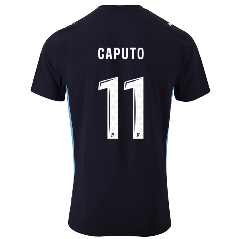 Danxen Herren Cindy Caputo #11 Schwarz Himmelblau Auswärtstrikot Trikot 2025/26 T-Shirt Österreich