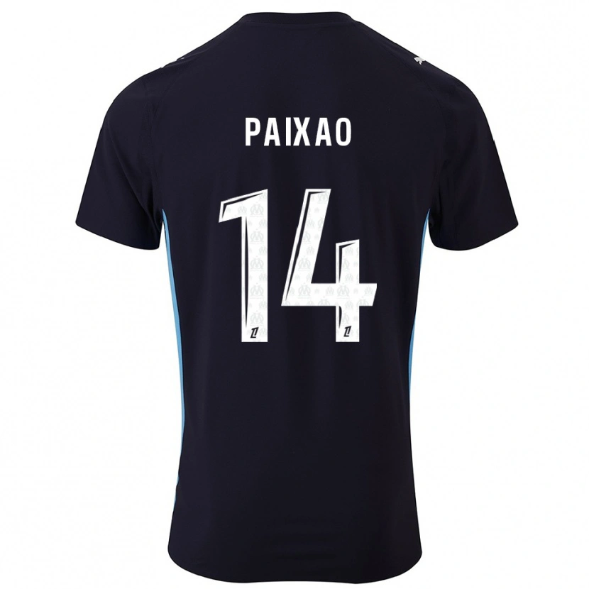 Danxen Herren Igor Paixão #14 Schwarz Himmelblau Auswärtstrikot Trikot 2025/26 T-Shirt Österreich