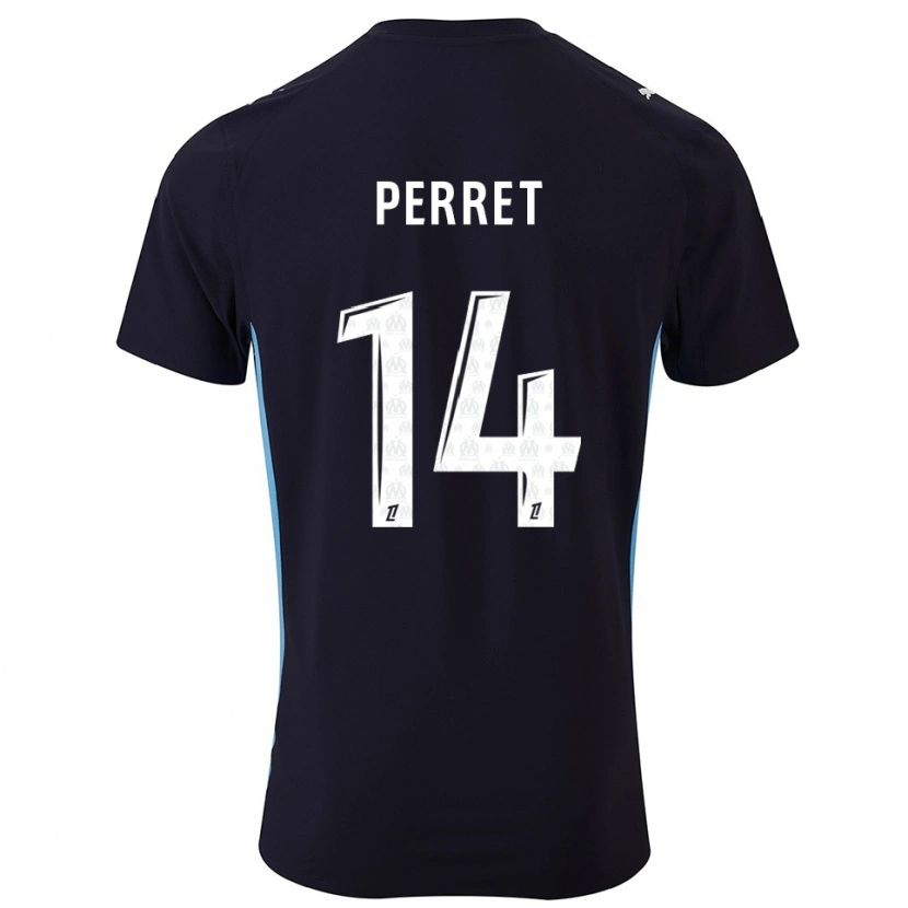 Danxen Herren Jenny Perret #14 Schwarz Himmelblau Auswärtstrikot Trikot 2025/26 T-Shirt Österreich