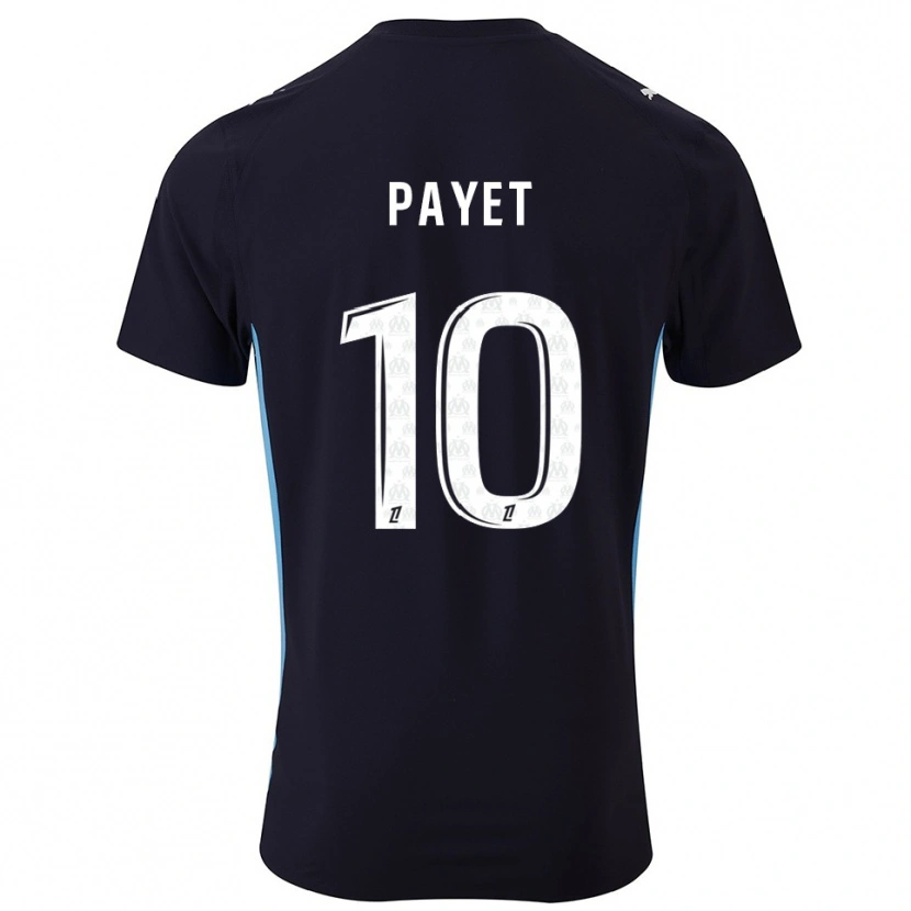 Danxen Herren Dimitri Payet #10 Schwarz Himmelblau Auswärtstrikot Trikot 2025/26 T-Shirt Österreich