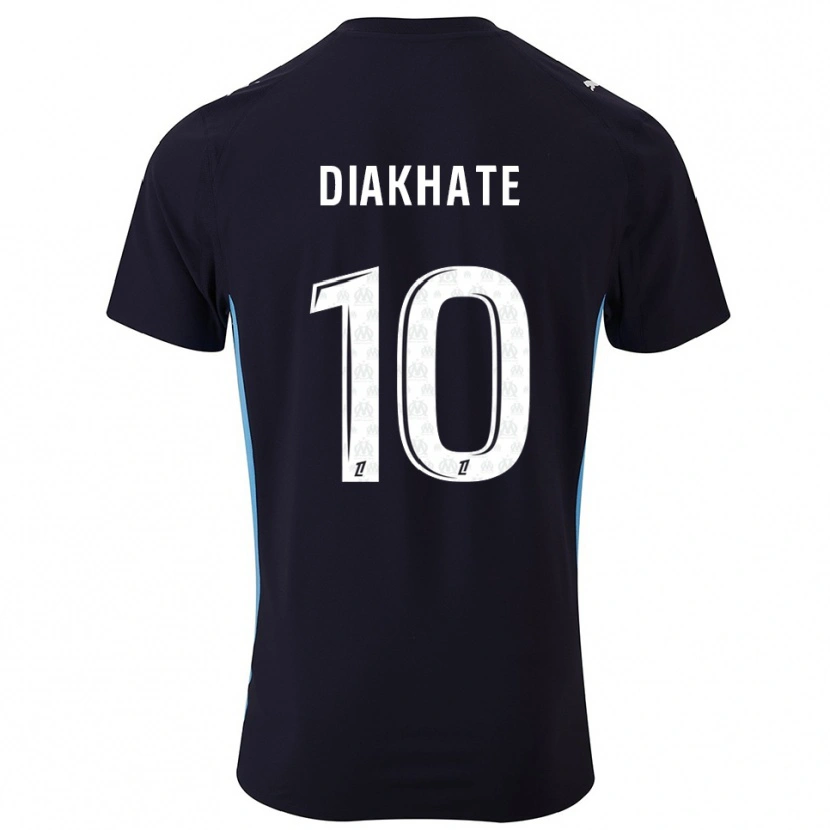 Danxen Herren Ndeye Awa Diakhaté #10 Schwarz Himmelblau Auswärtstrikot Trikot 2025/26 T-Shirt Österreich