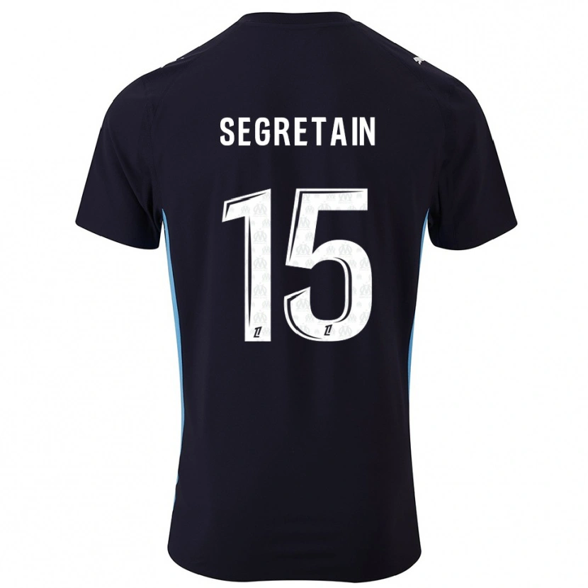 Danxen Herren Julie Ségrétain #15 Schwarz Himmelblau Auswärtstrikot Trikot 2025/26 T-Shirt Österreich